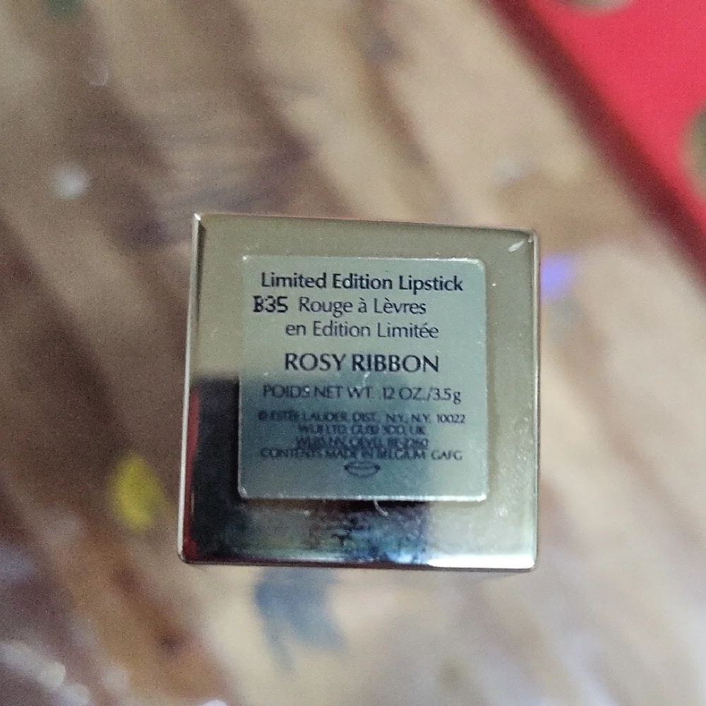 Estee Lauder Lipstick in Red and Gold Polka Dot Case